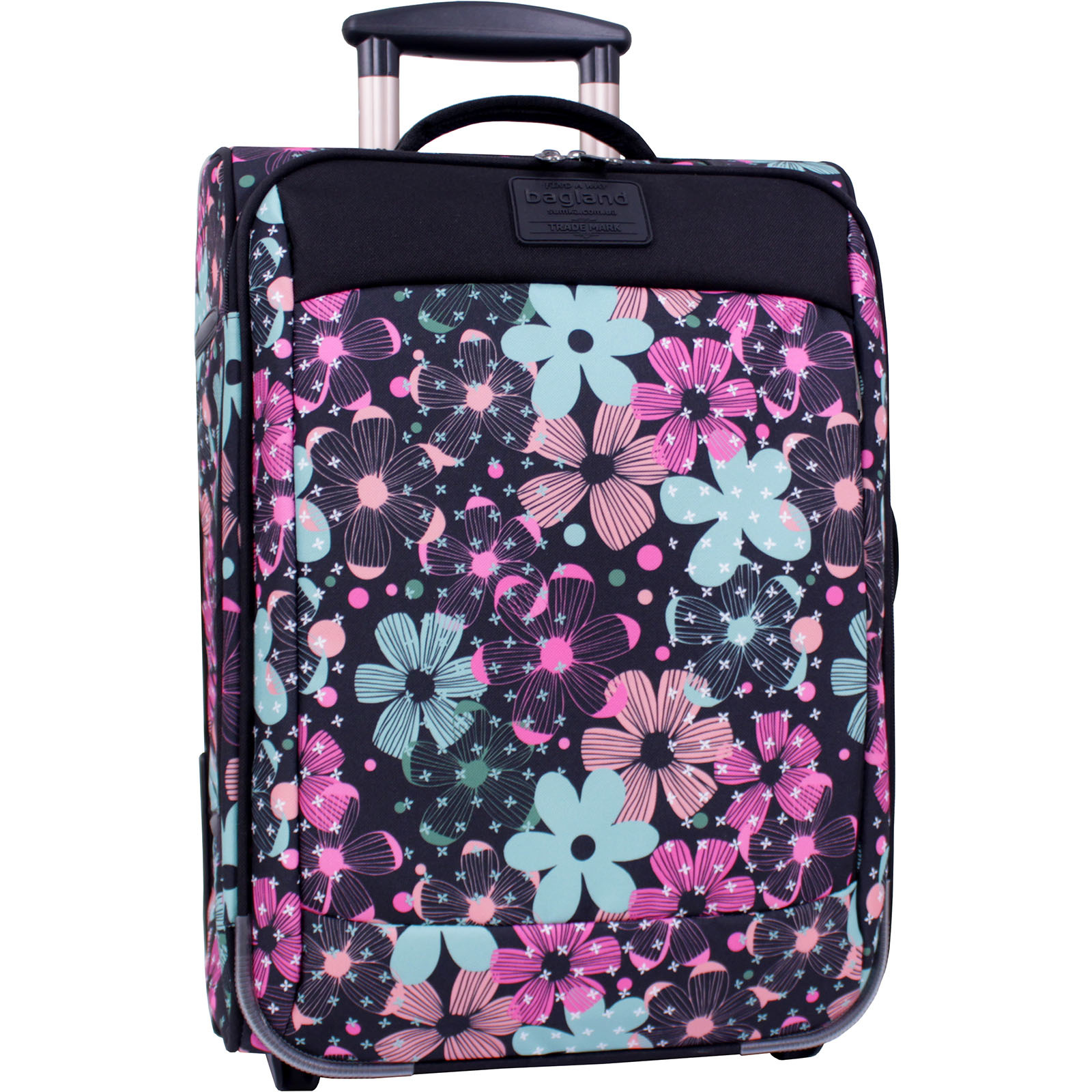 

Чемодан для ручной клади Bagland Vichenzo Flowers, 32 л., 47х33х21 см., (С385-0037666194)