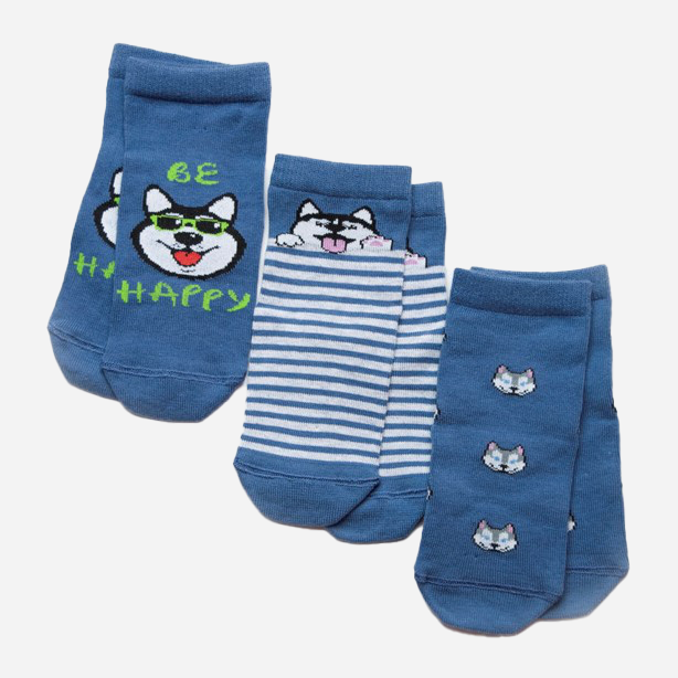 

Набор носков Модный карапуз 101-04001-1 16-18 (р.26-28) 3 пары Деним "Вовк"