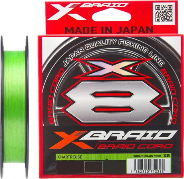 

Шнур YGK X-Braid Braid Cord X8 150m салатовый #0.5/0.117mm 12lb/5.4kg