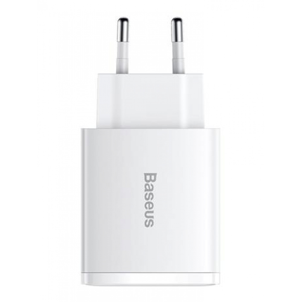 

СЗУ Baseus Compact Quick Charger 30W QC+ PD (1Type-C + 2USB) white