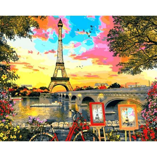 

Картина по номерам VP1281 Закат в Париже VP1281, Babylon, 40x50 см.