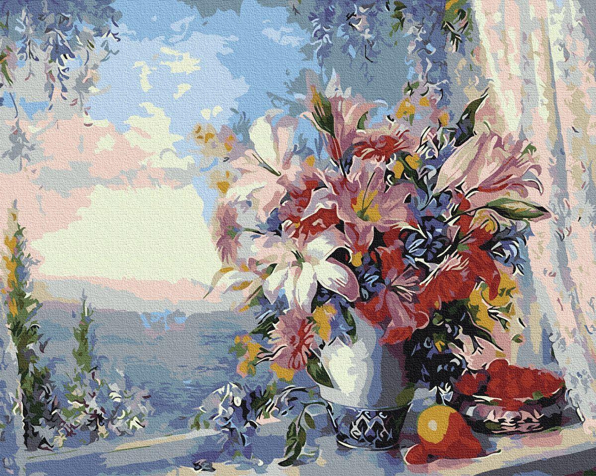

Картина по номерам GX4562 Лилии на окне, 40х50 см., Rainbow Art