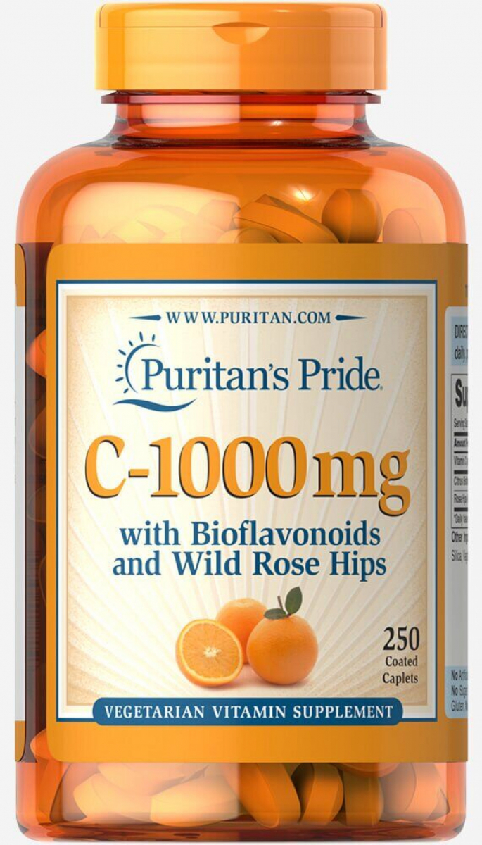 

Витамин C с биофлавоноидами и шиповником Puritan's Pride (Vitamin C with Bioflavonoids & Rose Hips) 1000 мг 250 капсул