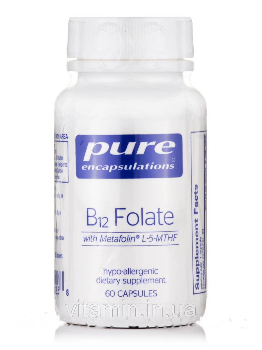

Витамин B12 и фолат метилкобаламин Pure Encapsulations (B12 Folate) 60 капсул