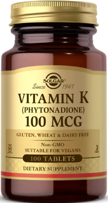 

Витамин К Solgar (Vitamin K) 100 мкг 100 таблеток