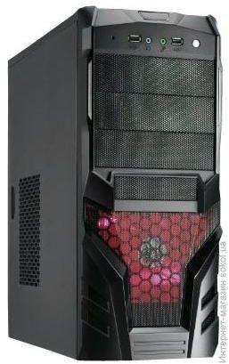 

Корпус Casecom CJ-171 400W-120mm ATX Red LED, Black (CJ-171-RED)