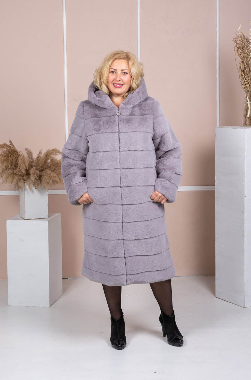 

Fashions • Шуба с капюшоном под шиншиллу Laurel Fashions 58 серый (№021/ш-бр-З)