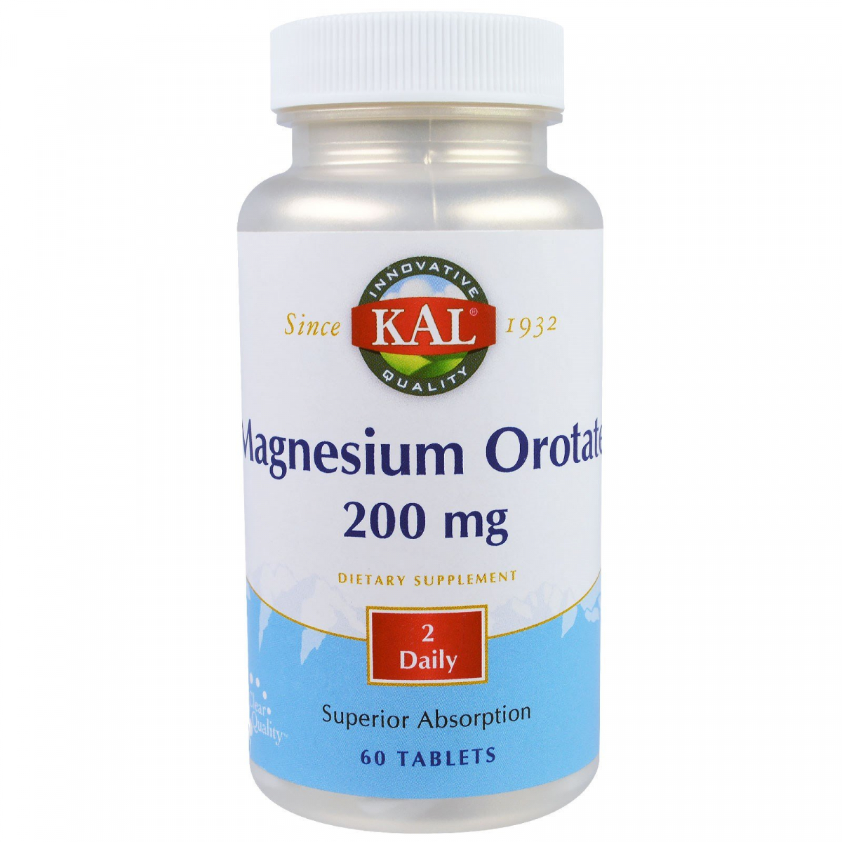 

Оротат магния, Magnesium Orotate, KAL, 200 мг, 60 таблеток