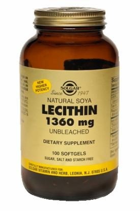 

Лецитин неотбеленный Solgar (Lecithin) 1360 мг 100 капсул