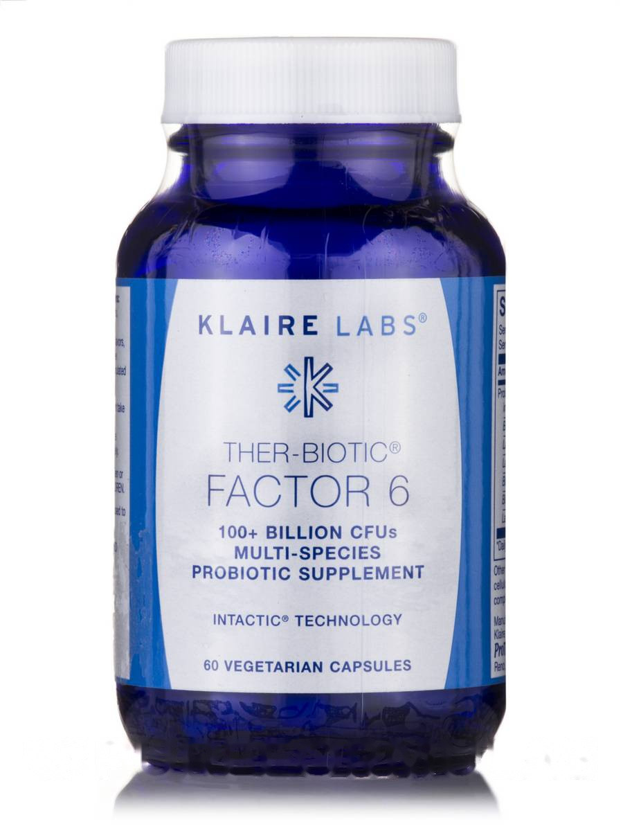 

Пробиотики, Зеа-Биотик Фактор-6, Ther-Biotic Factor-6, Klaire Labs, 60 вегетарианских таблеток