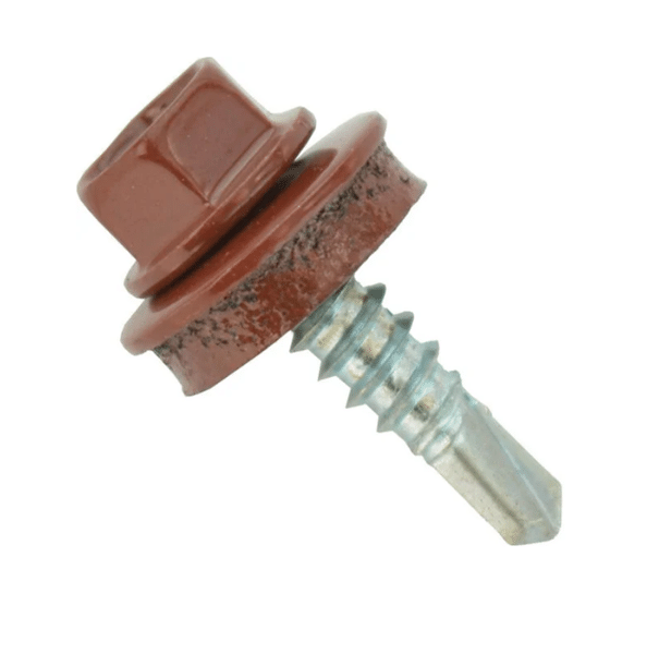 

Саморезы кровельные по металлу 4.8х19 RAL 3009 упк 250 шт