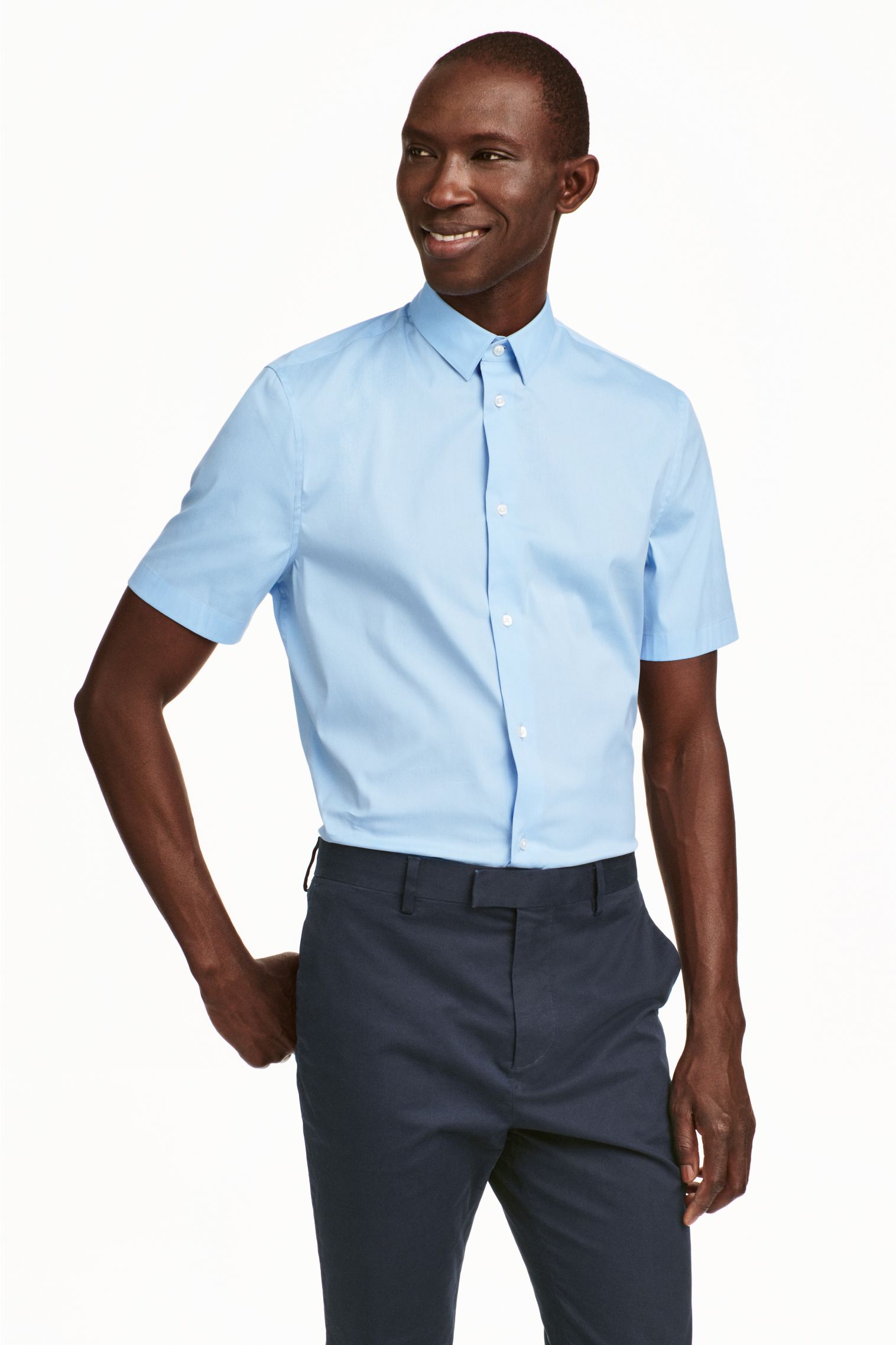 

Рубашка H&M S голубой 3947984