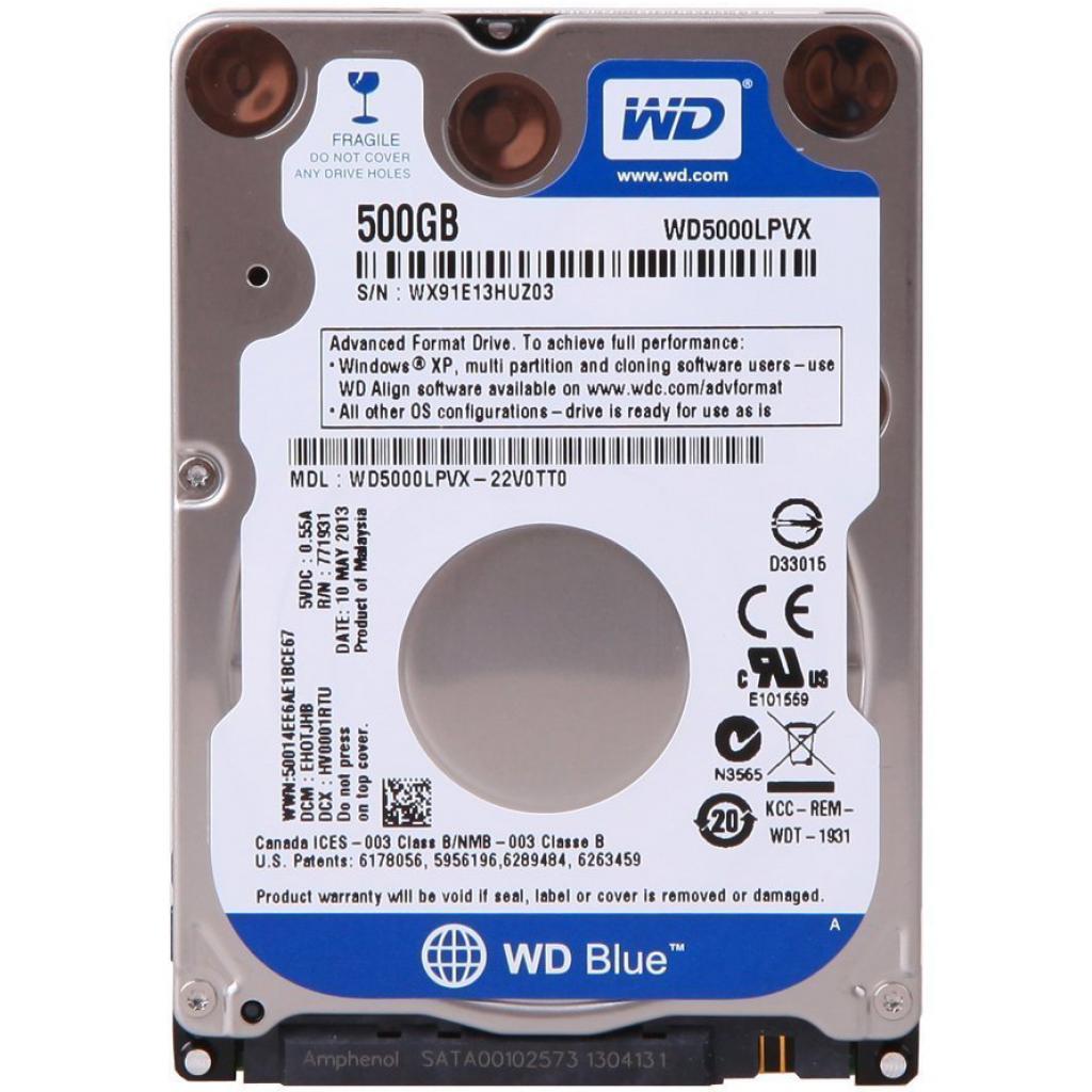 

Жорсткий диск для ноутбука 2.5" 500GB Western Digital (WD5000LPVX)