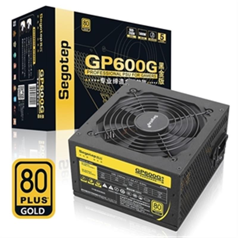

Блок питания Segotep GP600G (SG-600G), 80+ Gold, 12cm fan (6959371300490)