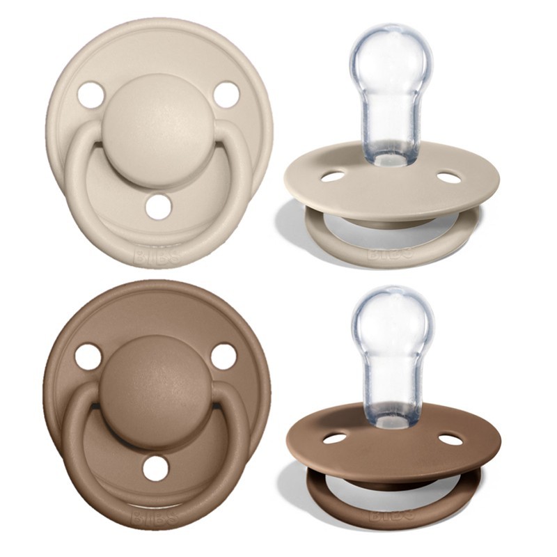 

Пустышка BIBS De Lux Silicone Dark Oak + Vanilla 0-36 мес. 2 шт.