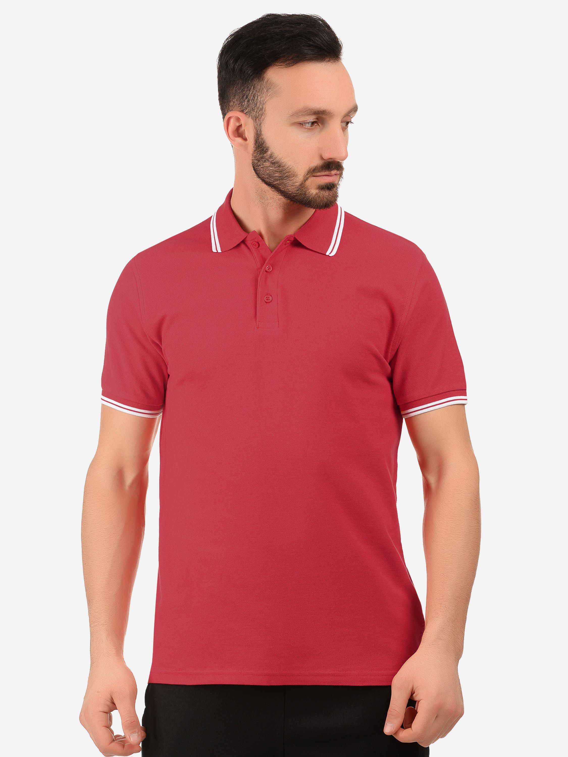 

Поло Fruit of the loom Premium Tipped (RW) 0630320RW XXL Красное с белым