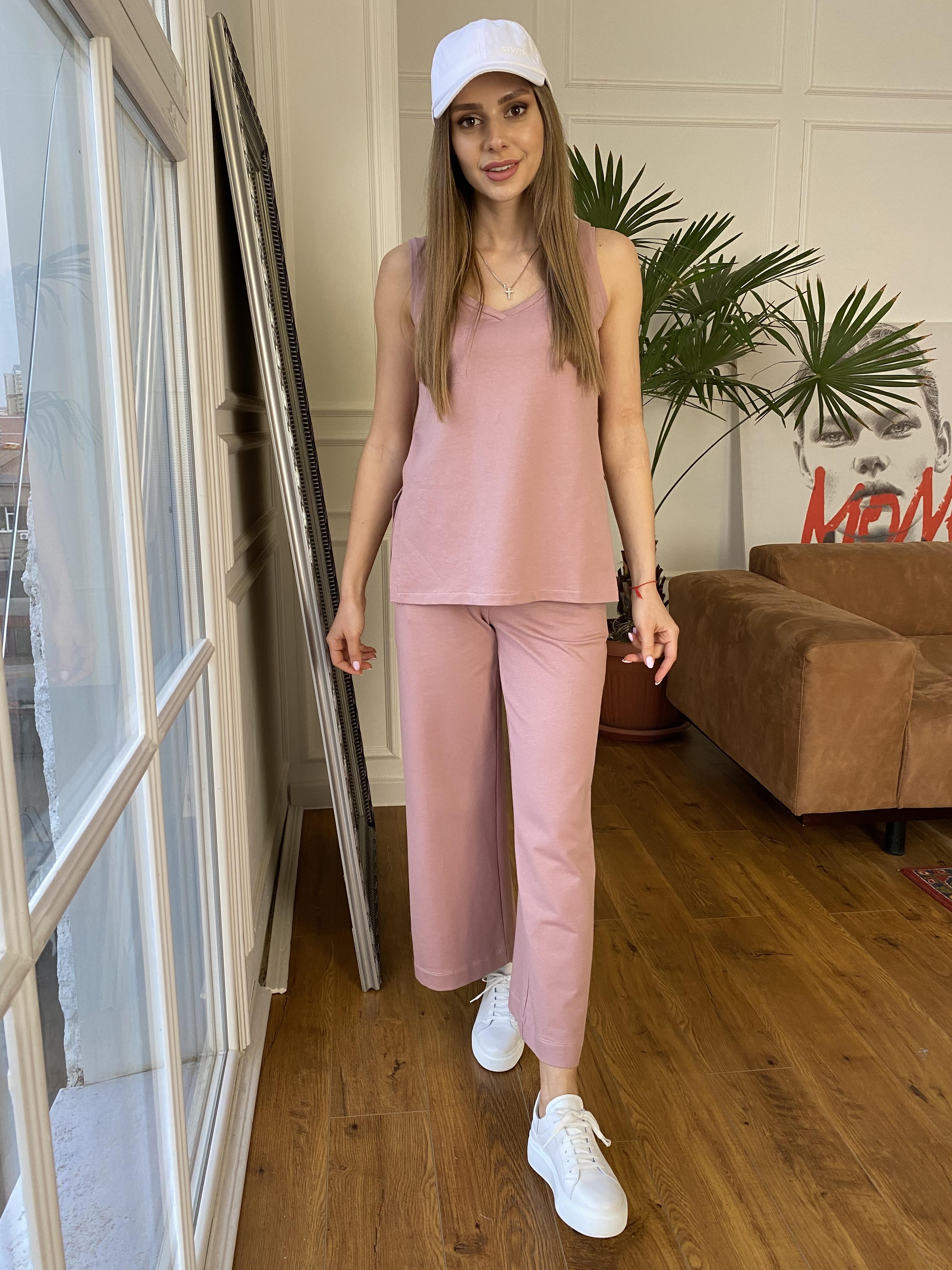 

Костюм Modasto "Лайм" из двунитки тонкий 9402 S Пудра