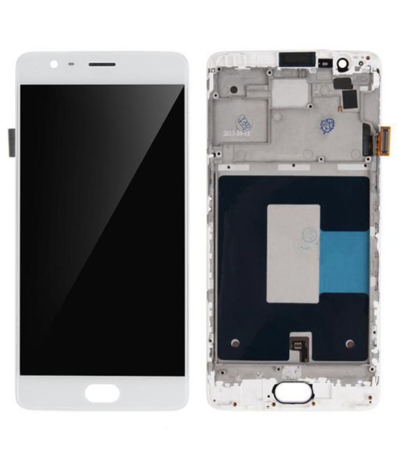 

Дисплей (экран) для OnePlus 3 /3T A3010 + тачскрин, белый, с передней панелью High Copy