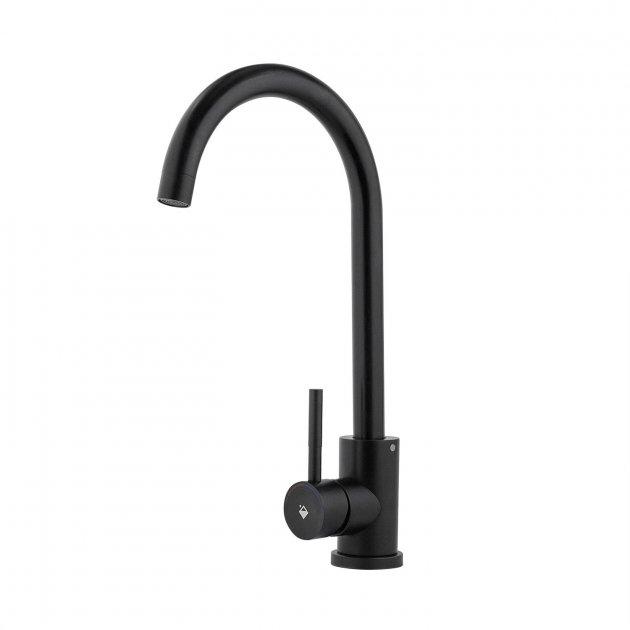 

Смеситель для кухни черный Lambert Round LR3008B