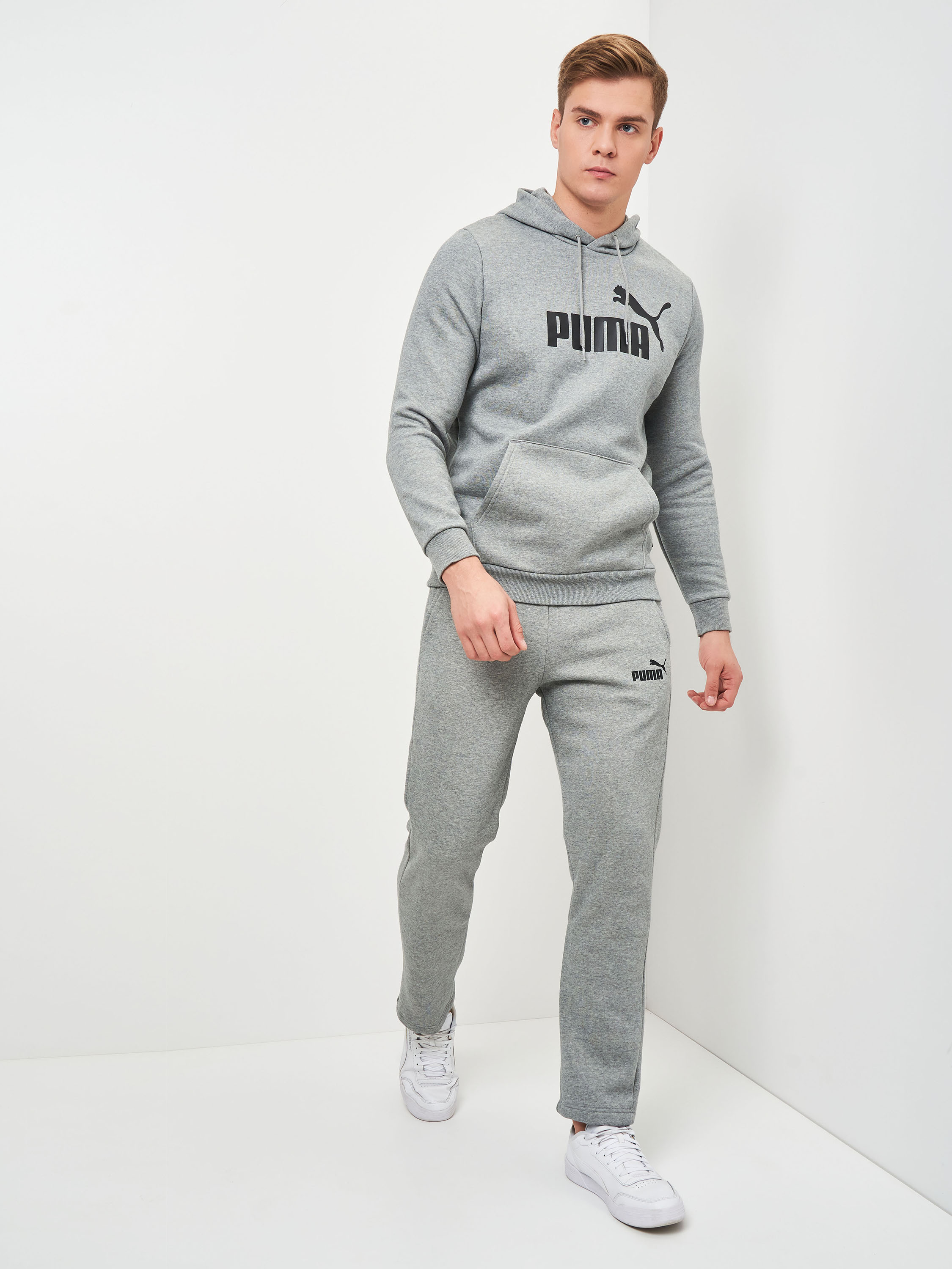 Акція на Спортивні штани чоловічі Puma ESS Logo Pants 58671803 L Medium Gray Heather від Rozetka