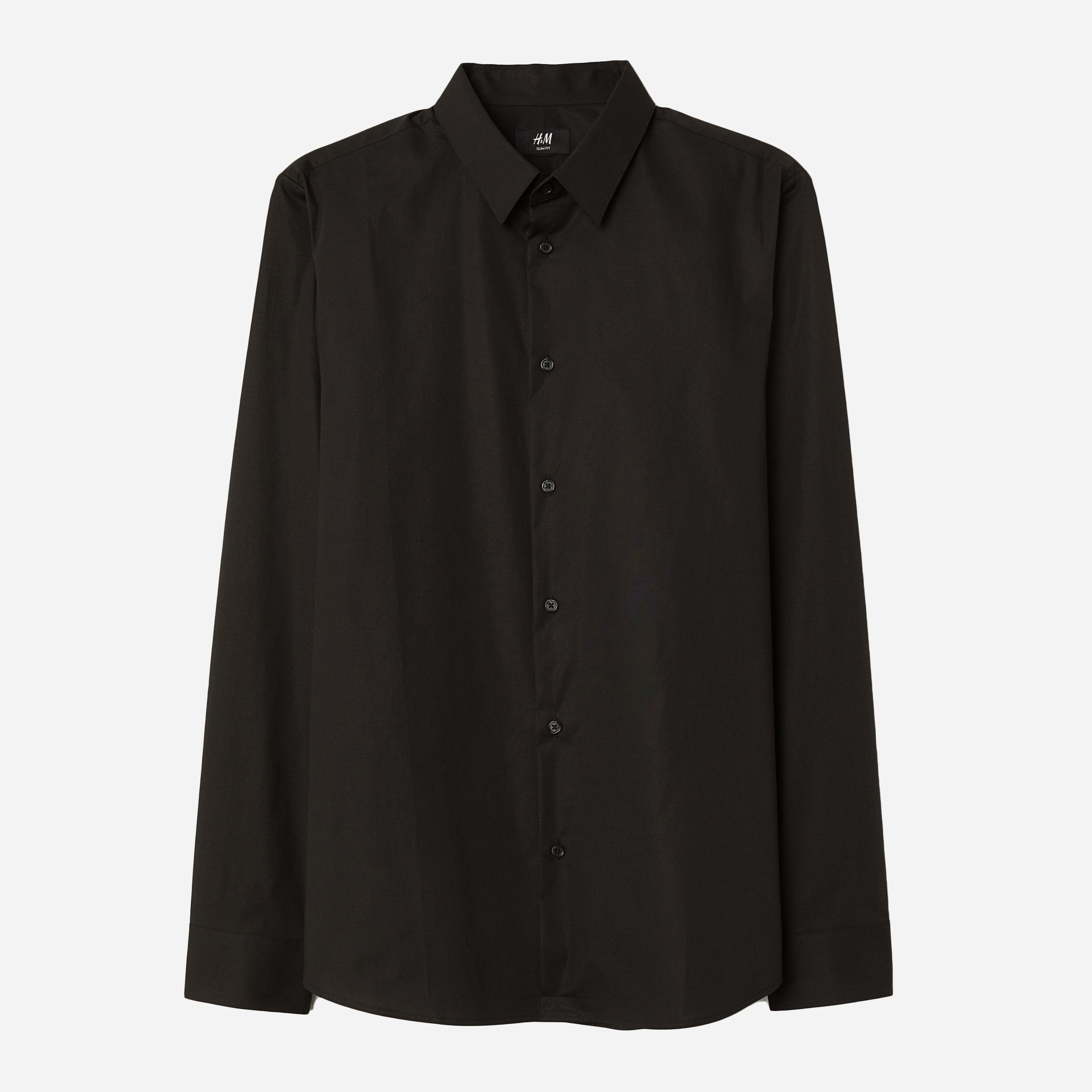 

Рубашка H&M 07-0618319-001 XXL Черная (СА2000001870389)
