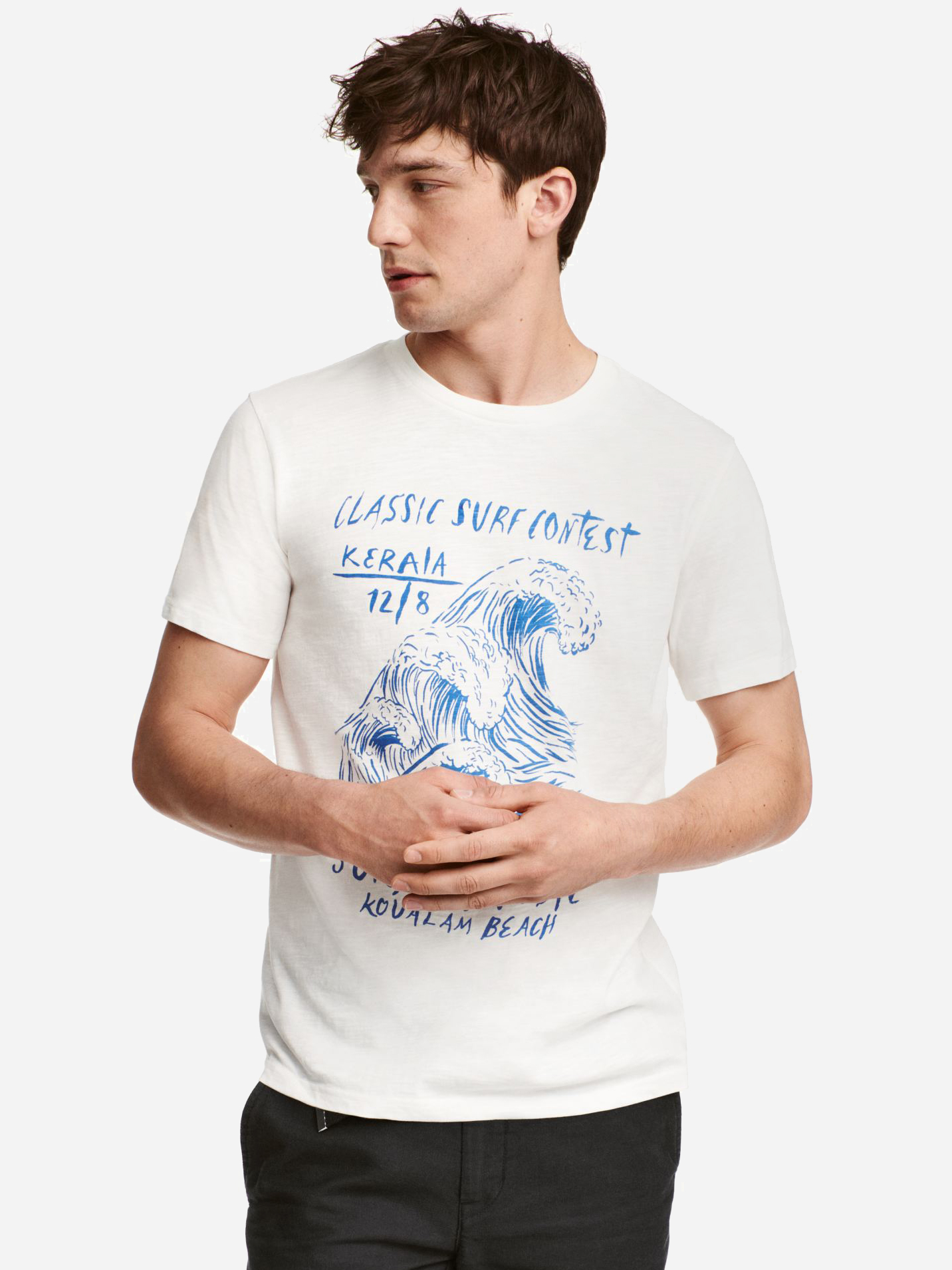 

Футболка H&M 0394674-4 XL Белая (СА2000001488881)
