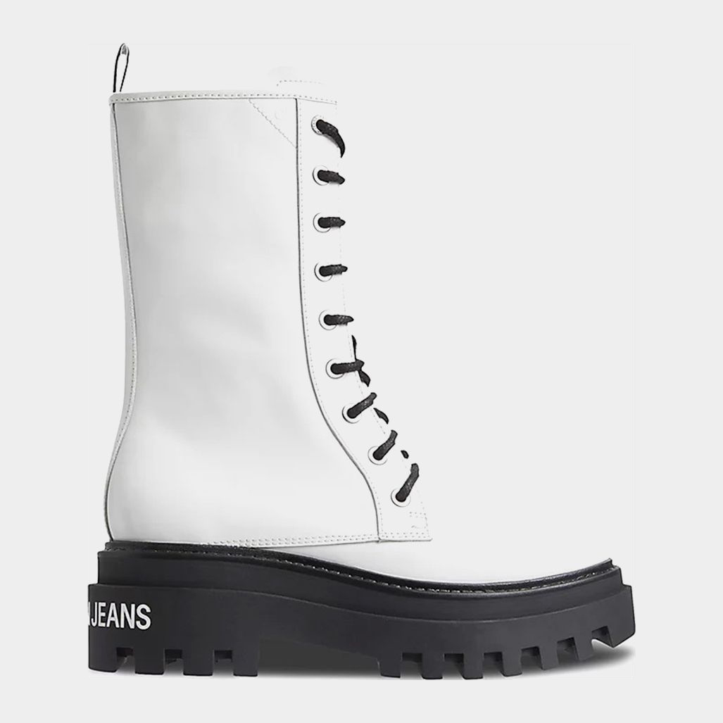 

Ботинки Calvin Klein Jeans Flatform Mid Laceup Boot YW0YW00390-YAF 37 Белые