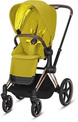 

Прогулочная коляска Cybex Priam Mustard Yellow шасси Rose Gold