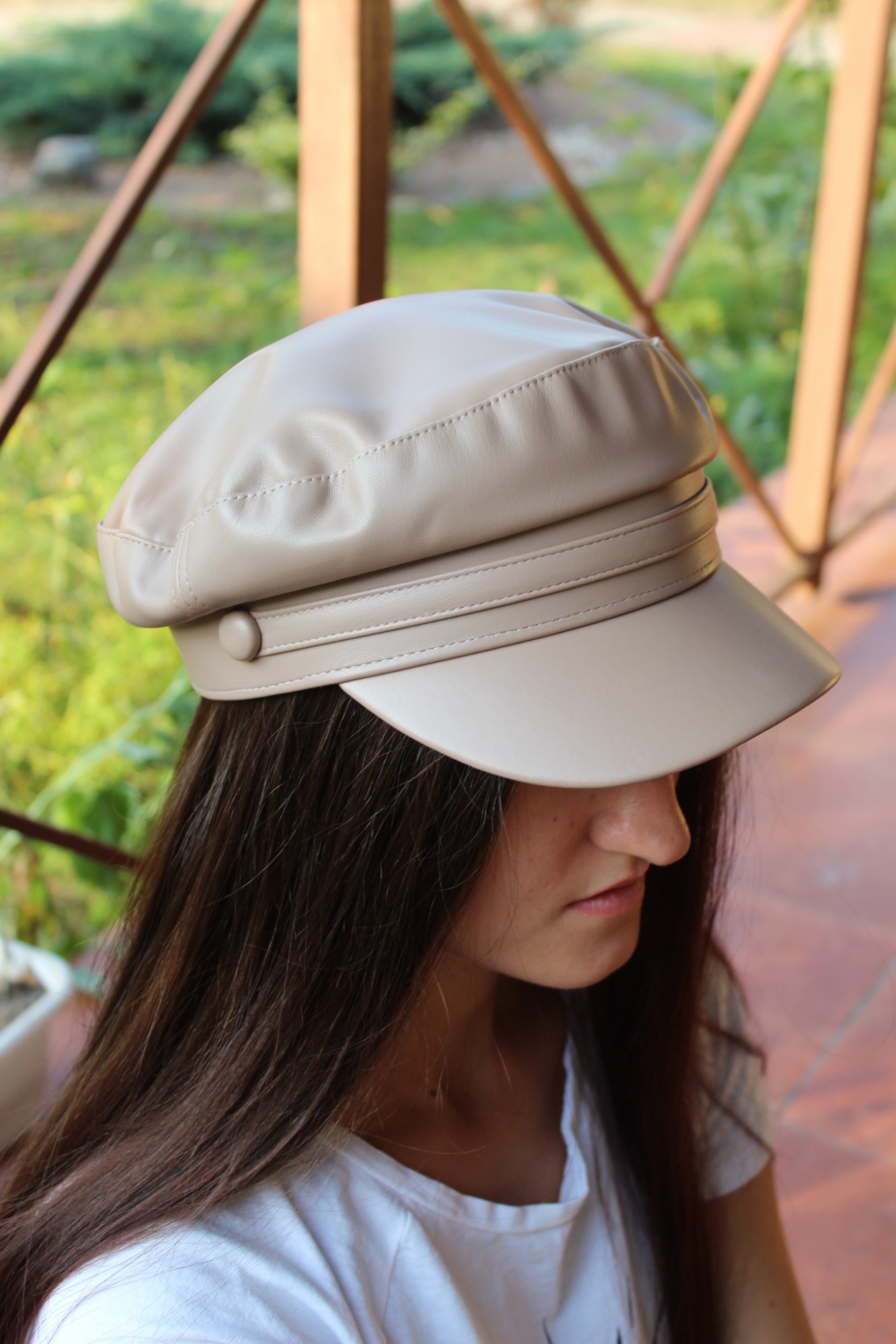 

Женский кепи Uyd2 MU эко кожа бежевый S 52