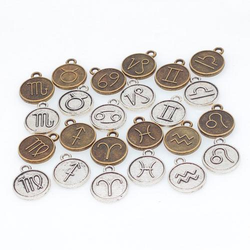 

Набор из 24 металлических подвесок шармов шармиков знаки зодиака