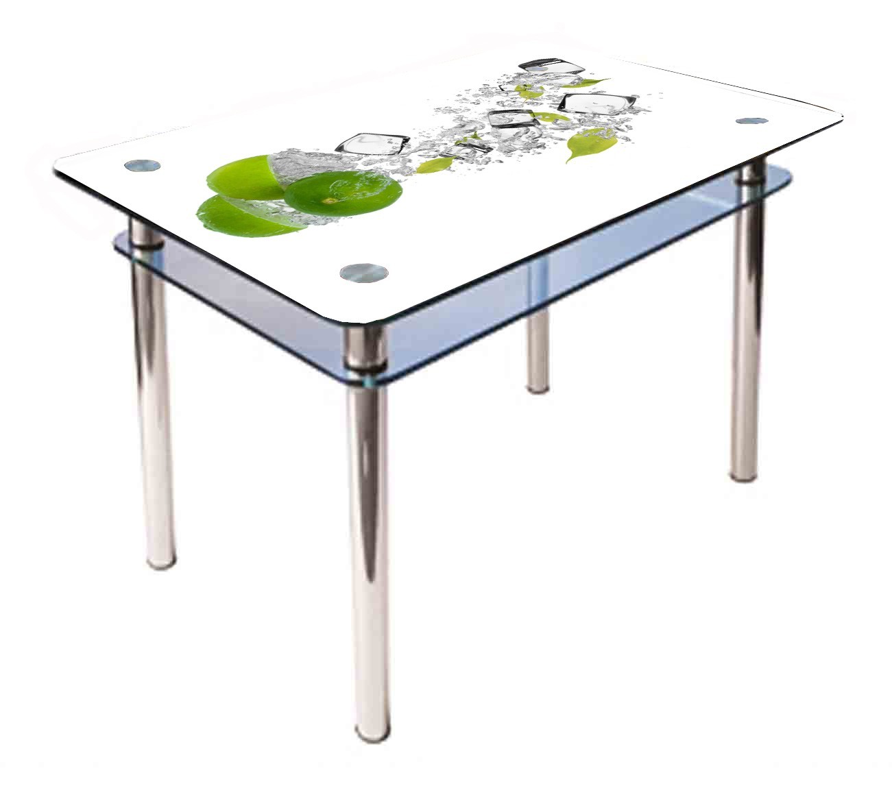 

Обеденный стеклянный стол Glass Antonik КС-1 белый с фотопечатью №164 (1000х600х750 мм)