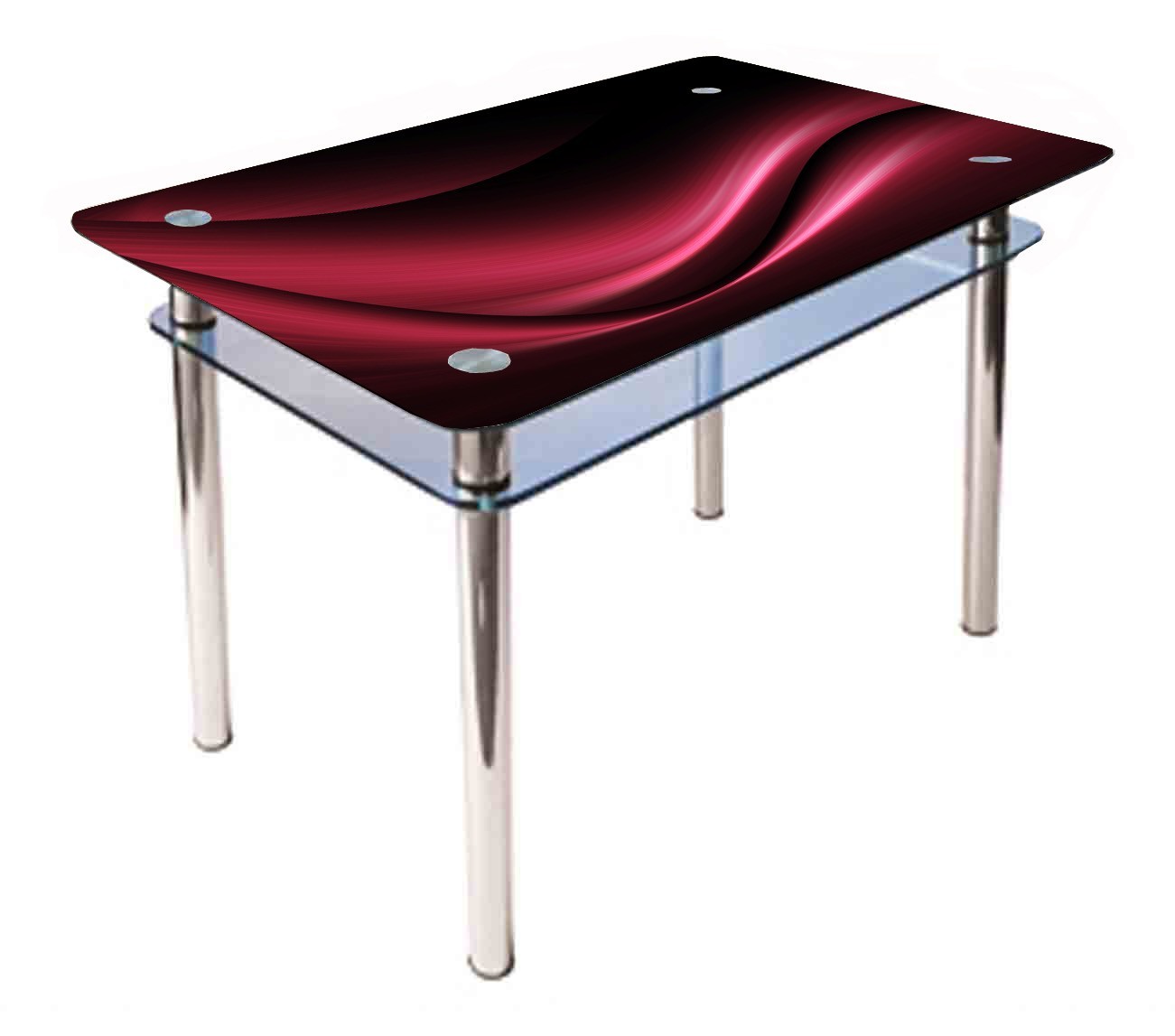 

Обеденный стеклянный стол Glass Antonik КС-1 бордовый с фотопечатью №253 (900х600х750 мм)