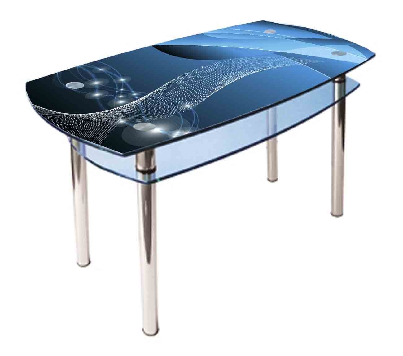 стеклянный стол с узором