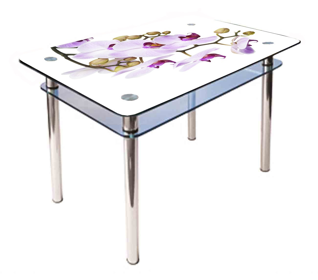 

Обеденный стеклянный стол Glass Antonik КС-1 белый с фотопечатью №297 (1200х800х750 мм)