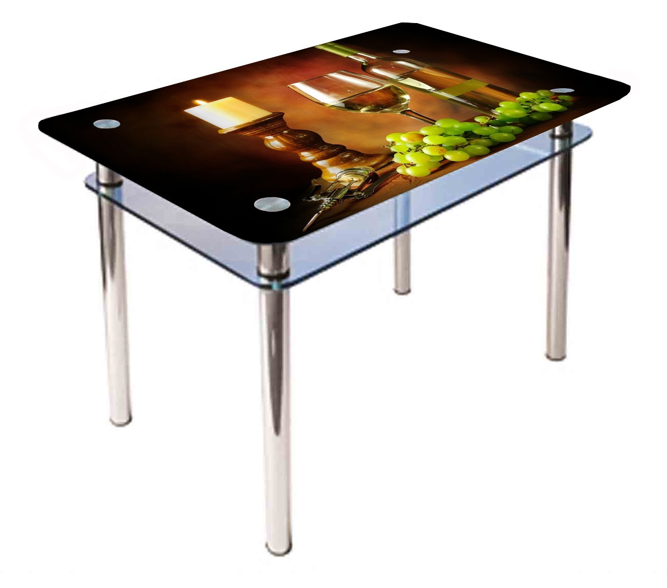 

Обеденный стеклянный стол Glass Antonik КС-1 черный с фотопечатью №291 (1200х800х750 мм)