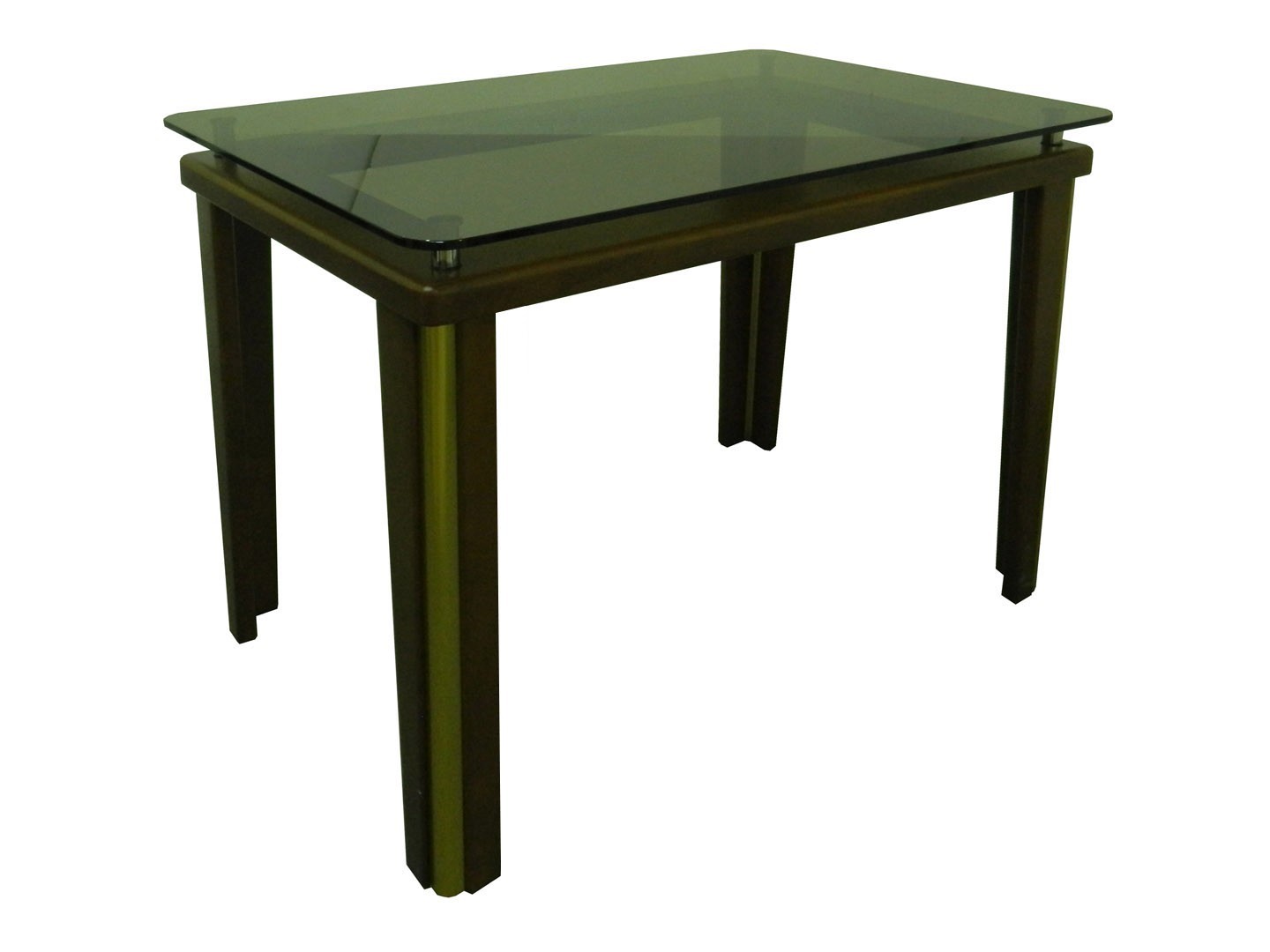 Обеденный стеклянный стол Glass Antonik "Гелиос" венге с золотом (1100х700х750 мм)