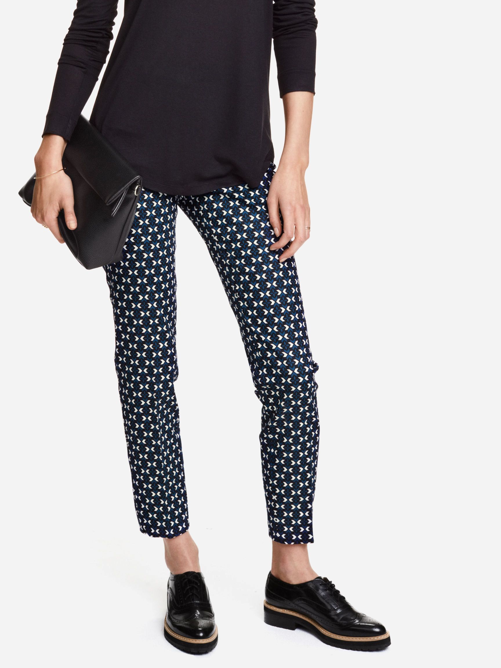 

Брюки H&M XAZ006776WSCX 38 Темно-синие с белым