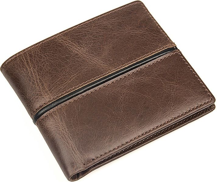 

Кошелек мужской Vintage 14472 кожаный коричневый