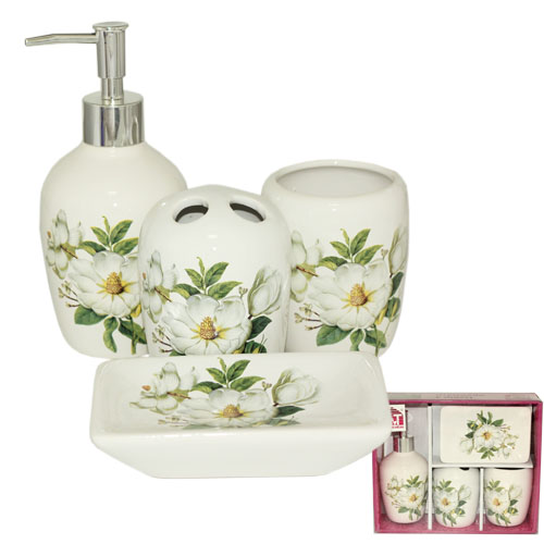 

Набор для ванной комнаты Набор 4 предмета SNT (мыльница, подставка для зубных щеток, стакан, диспенсер для мыла) 888-06-004 (IN05933)