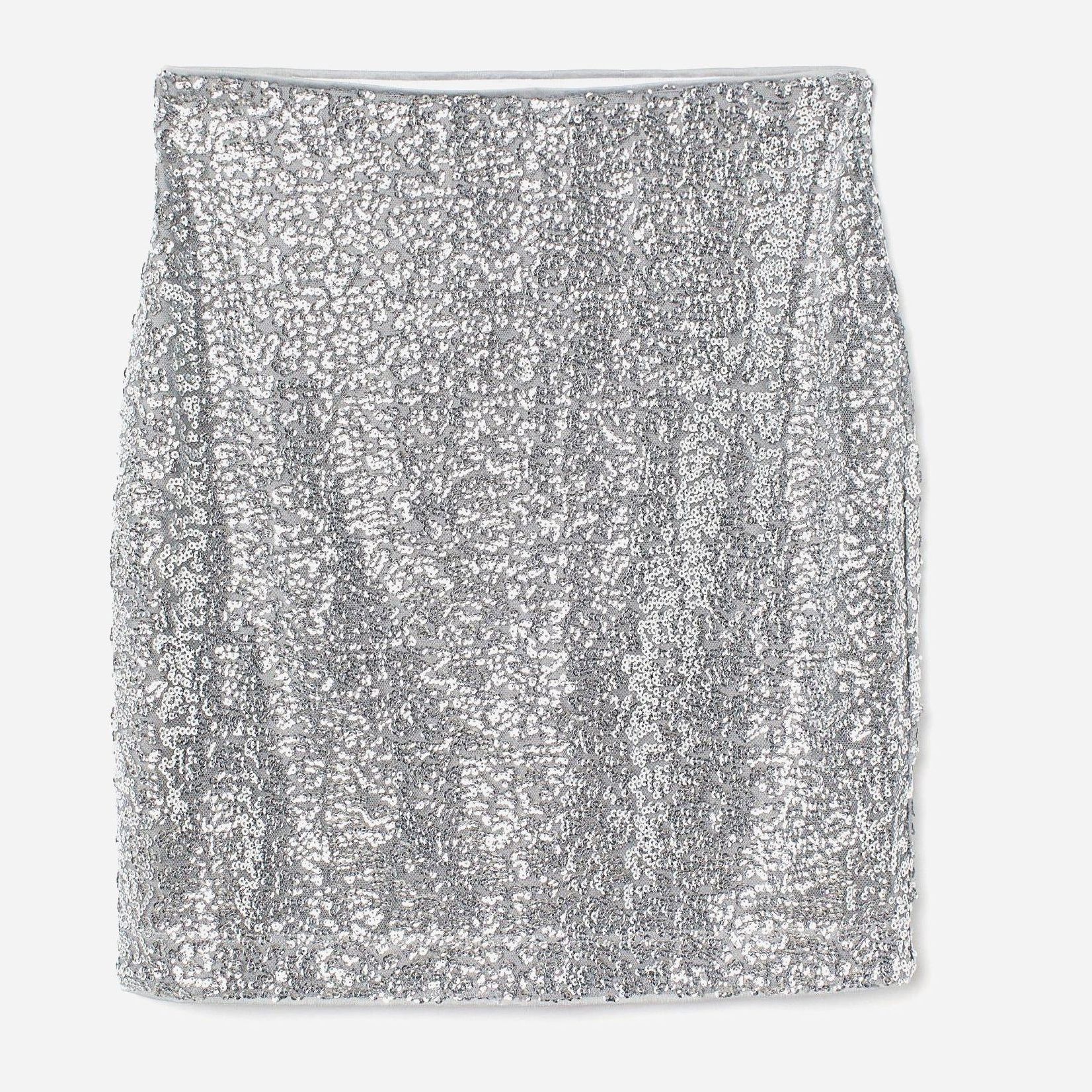 

Юбка H&M XAZ246908AHIJ S Серебристая