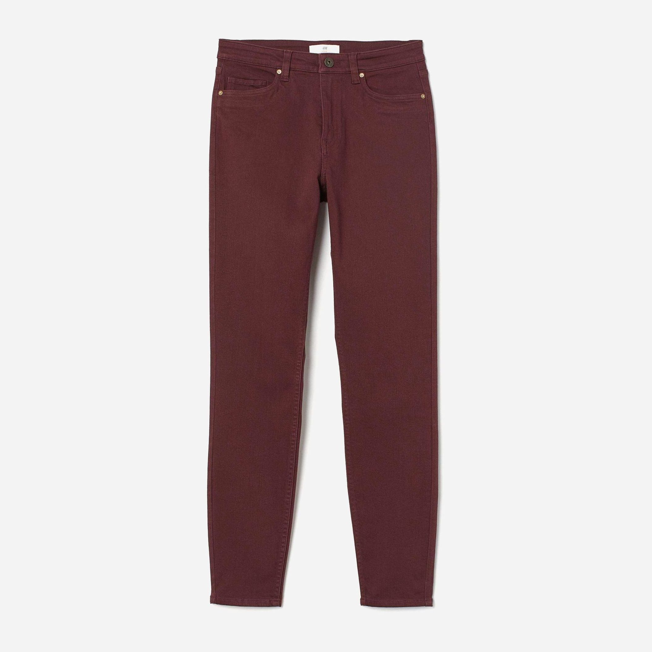 

Джинсы H&M XAZ275607JDSX 36 Темно-бордовые