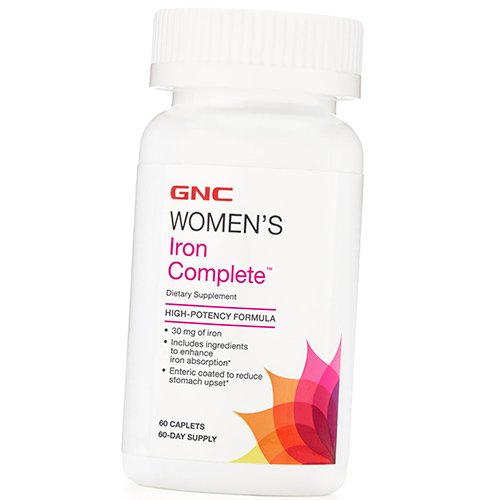 

Витамины для женщин с железом, Women's Iron complete, GNC 60каплет (36120182)