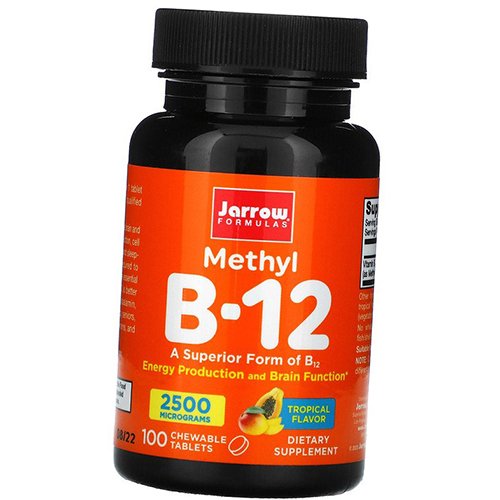 

Метил В12, Метилкобальмин, Methyl B-12 2500, Jarrow Formulas 100таб Тропический (36345069)