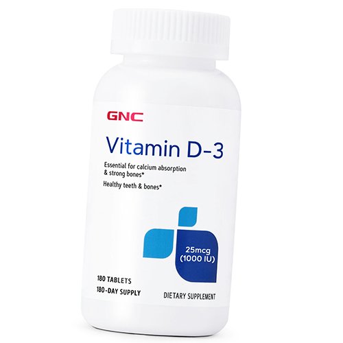 

Витамин Д3, Vitamin D-3 1000, GNC 180таб (36120178)