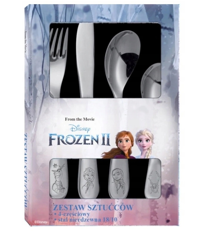 

Набор детских столовых приборов Холодное сердце, Dajar DISNEY Frozen II, 4 шт, серебристые