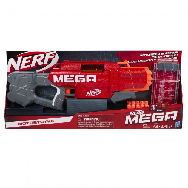 

Бластер Hasbro Нерф Мега Мотострайк Nerf Mega Motostryke Motorized 10-Dart Blaster Hasbro