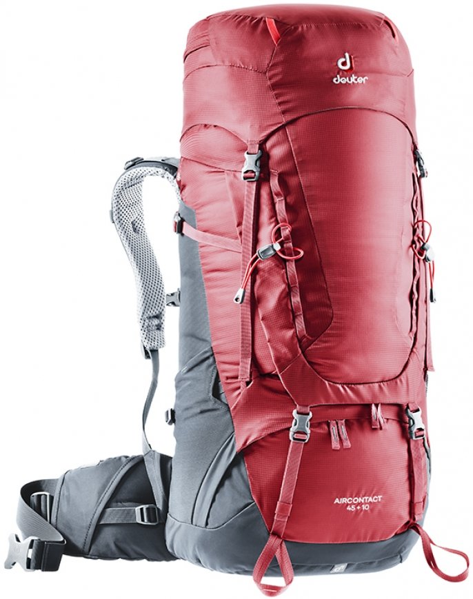 

Рюкзак Deuter Aircontact 45 + 10 цвет 5425 cranberry-graphite / Размер 55 л (3320119 5425)