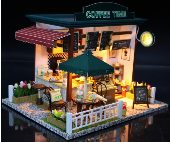 

Интерьерный 3D конструктор DIY mini house MD 2504 C006 с подсветкой