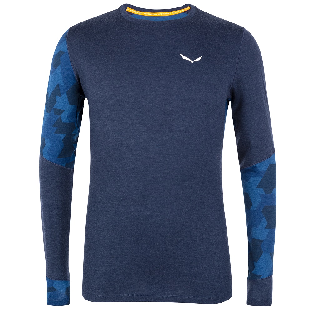 

Термофутболка Salewa Cristallo L/ Mns чоловіча  синя, Термофутболка Salewa Cristallo L/S Mns чоловіча S синя