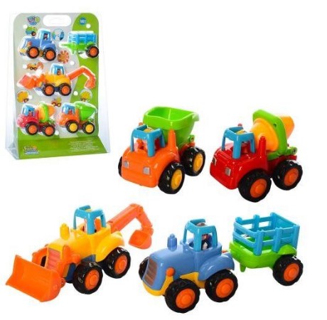 

Детская игрушка / Набор машинок LIMO TOY 326 (4 штуки в СЛЮДЕ) Грузовичок, бетономешалка, трактор, экскаватор